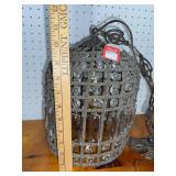 Vintage Crystal Pendant Chandelier with Ornate Metalwork