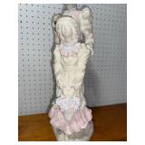 Vintage-Style Figurine of Two Women with Basket
