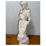 Vintage-Style Figurine of Two Women with Basket