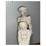 Vintage-Style Figurine of Two Women with Basket