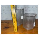 Pair of Textured Glass Shades/Vases with Unique Pattern