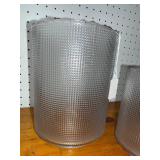 Pair of Textured Glass Shades/Vases with Unique Pattern