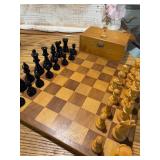 Wooden Chess Set with Storage Box - Complete Set of Pieces