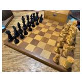 Wooden Chess Set with Storage Box - Complete Set of Pieces