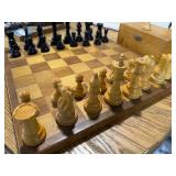 Wooden Chess Set with Storage Box - Complete Set of Pieces