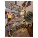 Vintage Brass & Glass Display Shelf - - Contents not included