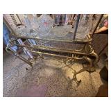 Vintage Brass & Glass Display Shelf - - Contents not included