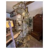Vintage Brass & Glass Display Shelf - - Contents not included