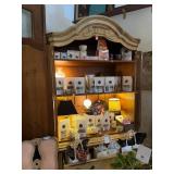 Carved Wood Armoire with shelving - Contents not included.