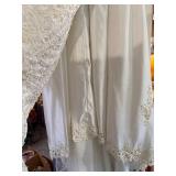 Vintage Museum Quality Preserved Wedding Gown with Lace Detail - Size 10 but fits closer to size 8