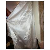Vintage Museum Quality Preserved Wedding Gown with Lace Detail - Size 10 but fits closer to size 8