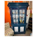 Handpainted Bold China Cabinet - Contents not included.