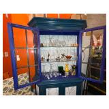 Handpainted Bold China Cabinet - Contents not included.