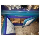 Handpainted Bold China Cabinet - Contents not included.