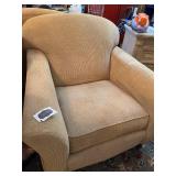 Pair of Beige Upholstered Armchairs