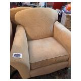 Pair of Beige Upholstered Armchairs