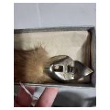 Vintage Fur Lined Bottle Opener with Box