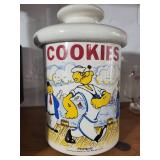 Vintage McCoy Popeye Cookie Jar with Lid