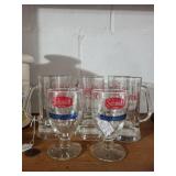 Set of 8 Vintage Schmidt Beer Glass Mugs and Goblets