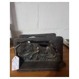 Pair of 1930s-1940s Cast Iron Lion of Lucerne Swiss Bookends
