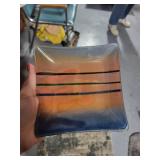 Vintage Housekeeper Plaque and Nachshon Art Glass Tray Set