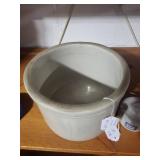 2-Piece Stoneware Set with Crock and Kaukauna Klub Lidded Cheese Container