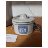 2-Piece Stoneware Set with Crock and Kaukauna Klub Lidded Cheese Container