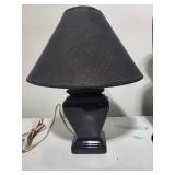 Black Ceramic Table Lamp and Large Vase Set