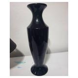 Black Ceramic Table Lamp and Large Vase Set