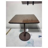 Mid-Century Modern Square Pedestal Side Table