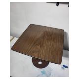 Mid-Century Modern Square Pedestal Side Table