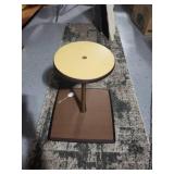 Mid-Century Modern Square Pedestal Side Table