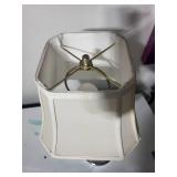 Adjustable Chrome Table Lamp with Fabric Shade