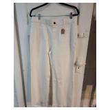 Gloria Vanderbilt Ultra Twill White Faux Denim Pants Size 16 Avg