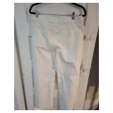 Gloria Vanderbilt Ultra Twill White Faux Denim Pants Size 16 Avg