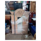 Vintage Bedroom Set with Carved Mirror Dresser and Headboard