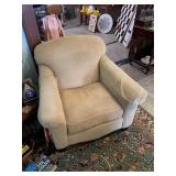 Pair of Beige Upholstered Armchairs