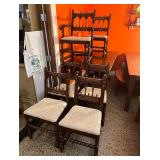 Vintage Table with two leaves and 6 chairs