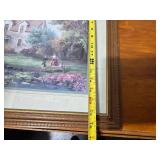 Framed Artwork of Children in Garden Scene