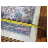 Framed Artwork of Children in Garden Scene