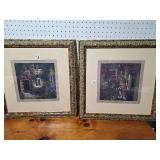 Pair of Framed Garden Scene Art Prints