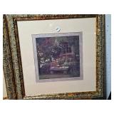 Pair of Framed Garden Scene Art Prints