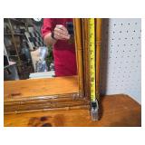 Rustic Bamboo-Style Framed Mirror with Natural Finish