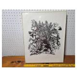 Black and White Art Print Signed 