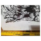 Black and White Art Print Signed 