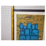 Colorful Signed Art Print with Intricate Designs