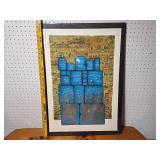 Colorful Signed Art Print with Intricate Designs