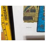 Colorful Signed Art Print with Intricate Designs