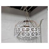 Vintage Wrought Iron Chandelier with Ornate Design