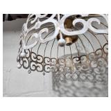 Vintage Wrought Iron Chandelier with Ornate Design